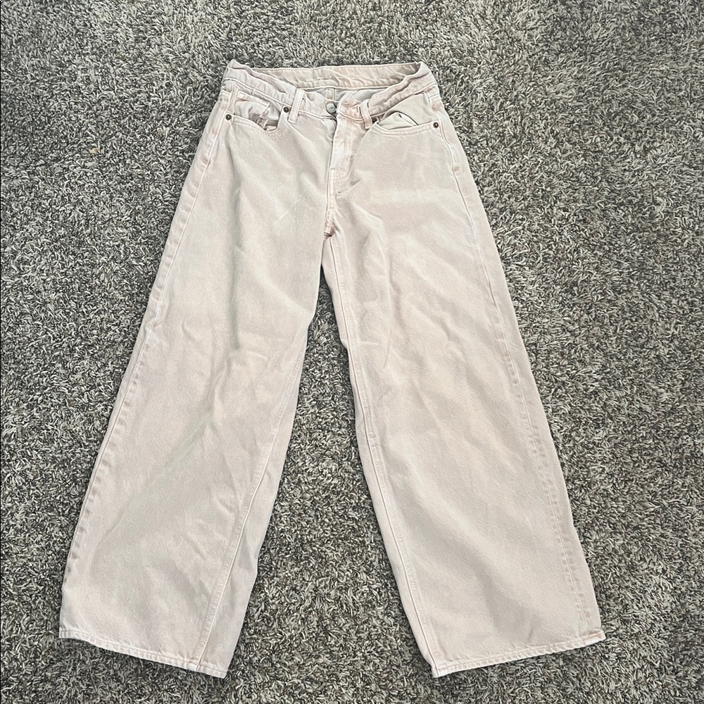 Old Navy light Pink Baggy Wide-Leg Jeans